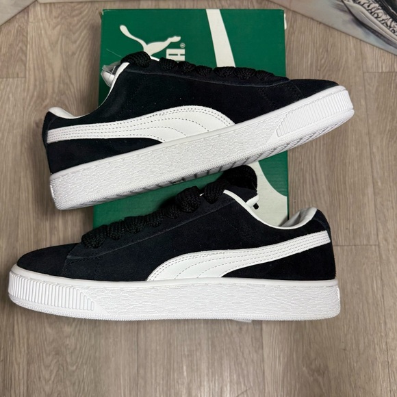 New Puma Women's Suede XL Black White Casual Sneakers Size 8 - Picture 9 of 15